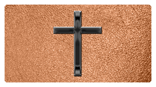 DSC700 510 BK SH CP Black Single Cross Shimmer Copper Background